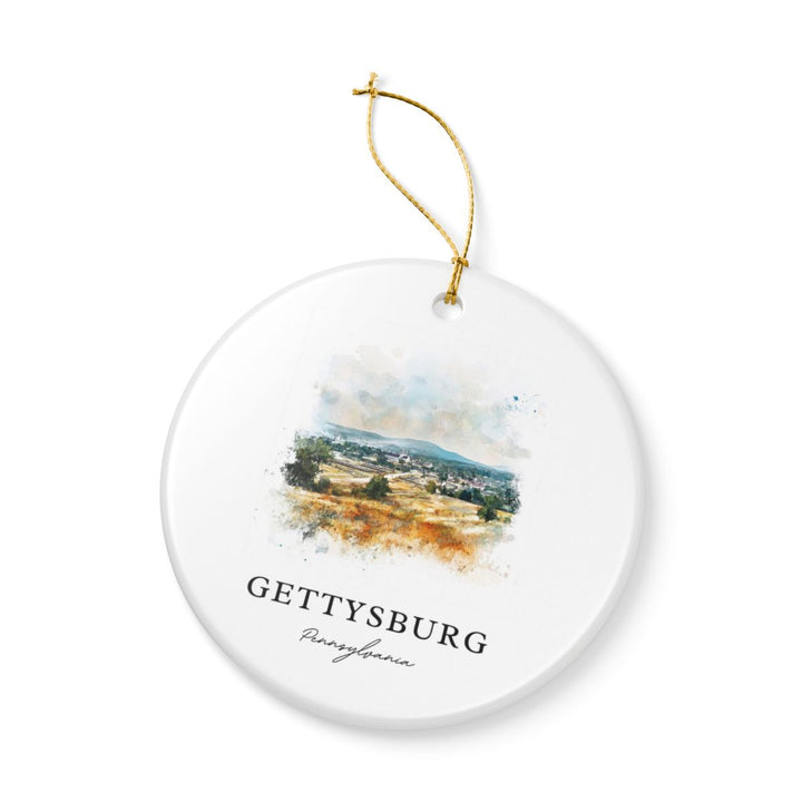 Gettysburg Pennsylvania Ornament: Unique Gettysburg Souvenir, Gettysburg Pennsylvania Xmas Decor, and Authentic Gettysburg Gift