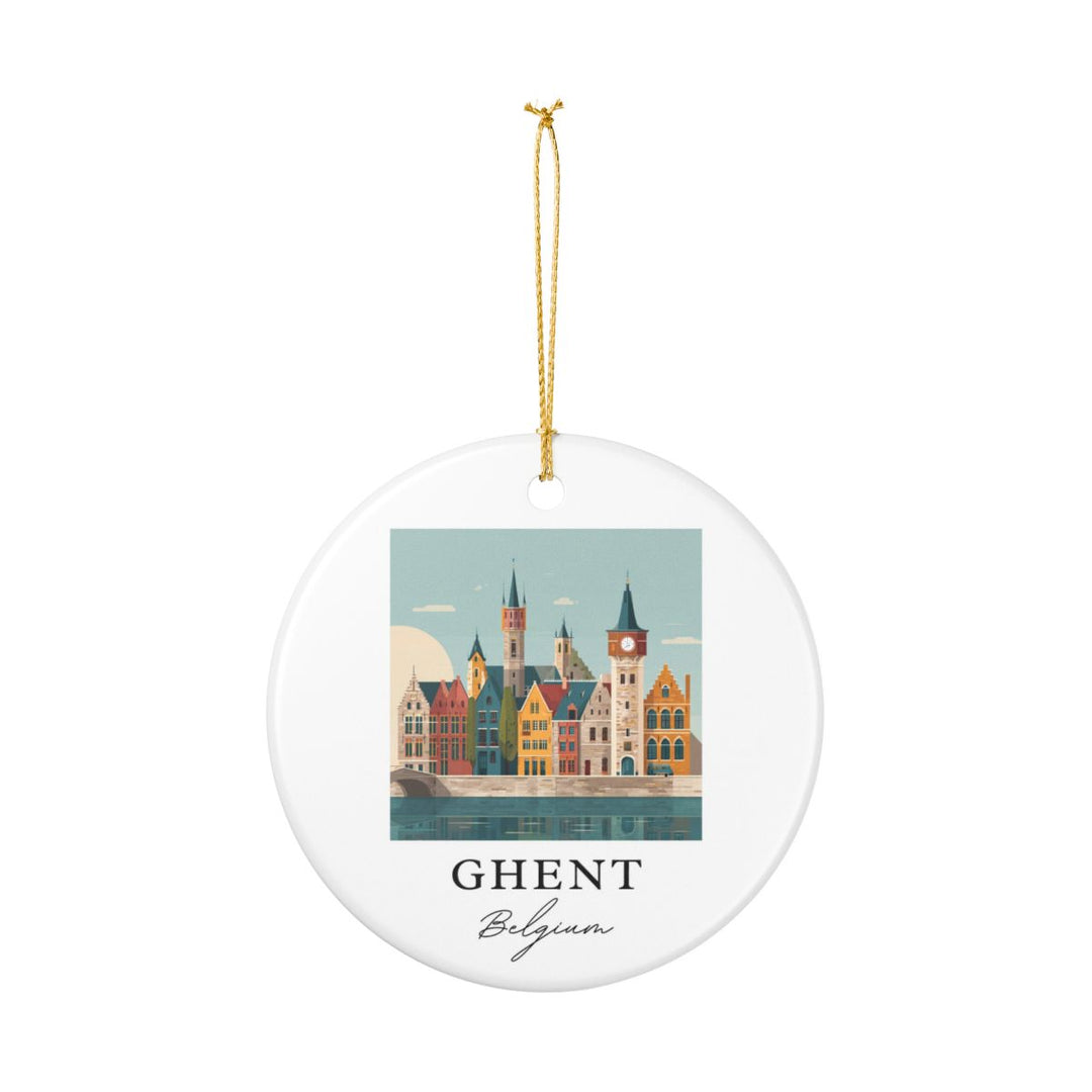 Ghent Belgium Ornament: Unique Ghent Souvenir, Ghent Belgium Xmas Decor, and Authentic Ghent Gift