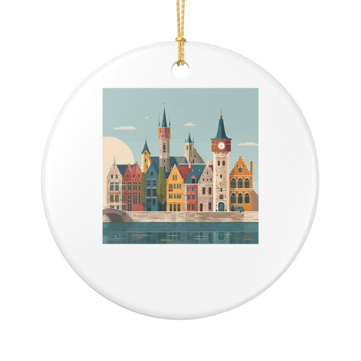 Ghent Belgium Ornament: Unique Ghent Souvenir, Ghent Belgium Xmas Decor, and Authentic Ghent Gift
