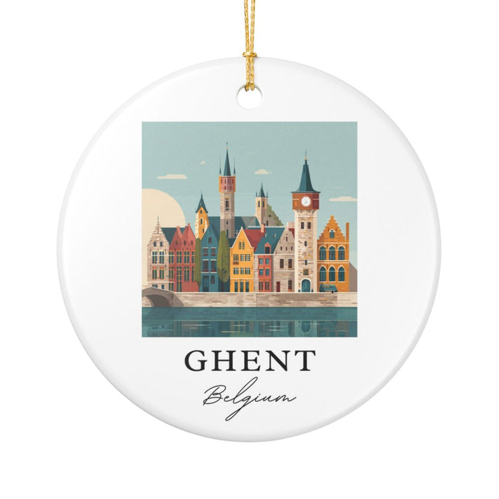 Ghent Belgium Ornament: Unique Ghent Souvenir, Ghent Belgium Xmas Decor, and Authentic Ghent Gift