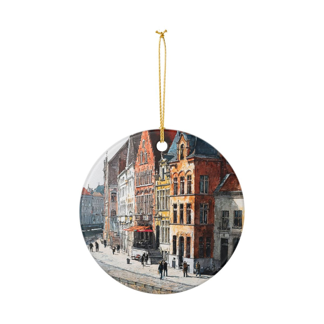 Ghent Belgium Ornament: Unique Ghent Souvenir, Ghent Belgium Xmas Decor, and Authentic Ghent Gift