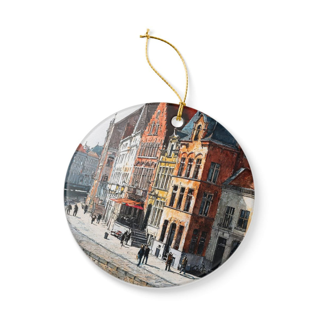 Ghent Belgium Ornament: Unique Ghent Souvenir, Ghent Belgium Xmas Decor, and Authentic Ghent Gift
