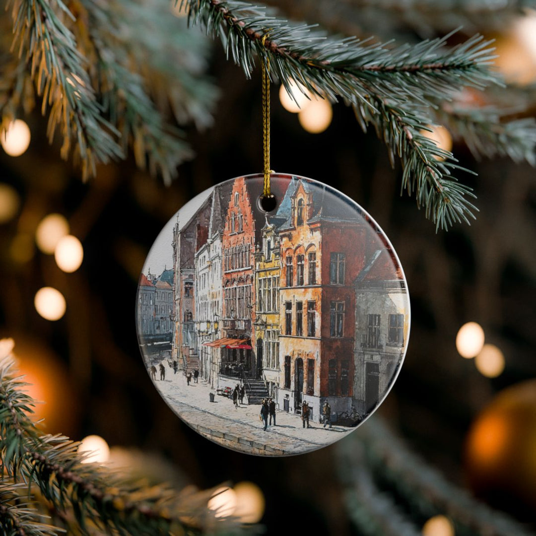 Ghent Belgium Ornament: Unique Ghent Souvenir, Ghent Belgium Xmas Decor, and Authentic Ghent Gift