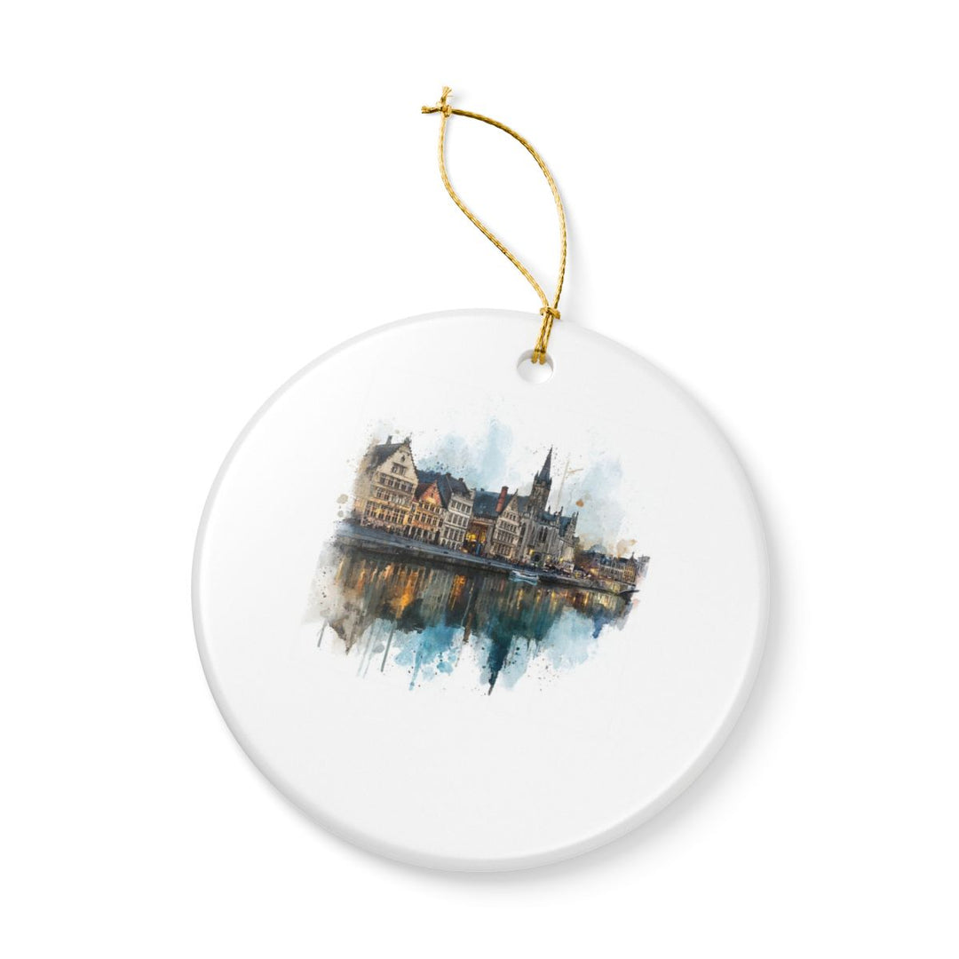 Ghent Belgium Ornament: Unique Ghent Souvenir, Ghent Belgium Xmas Decor, and Authentic Ghent Gift