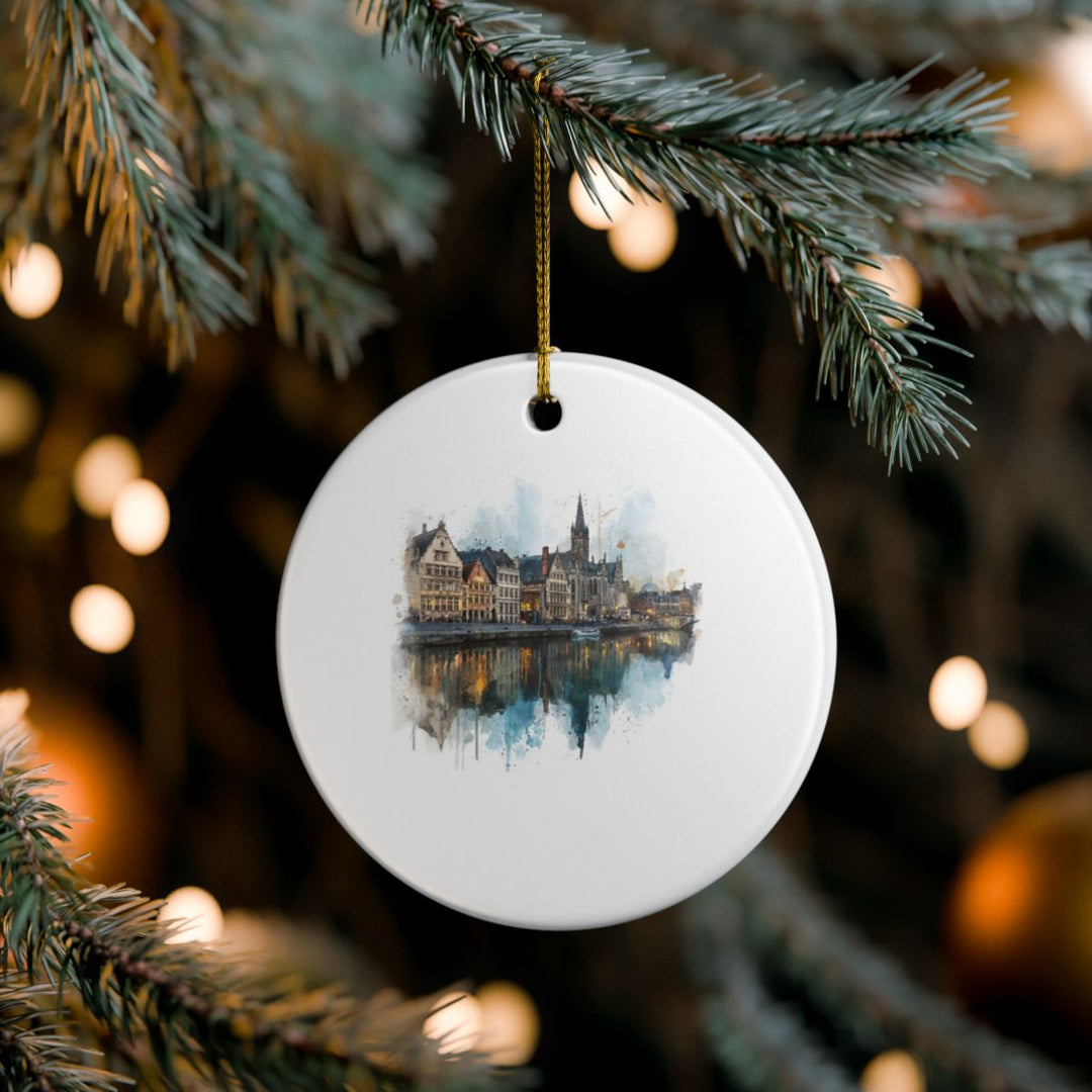 Ghent Belgium Ornament: Unique Ghent Souvenir, Ghent Belgium Xmas Decor, and Authentic Ghent Gift