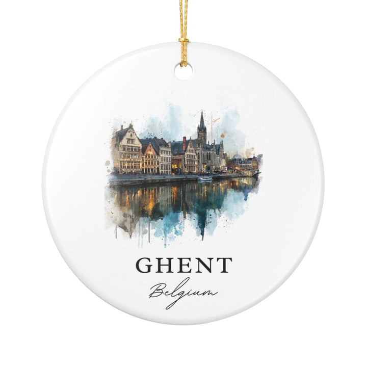 Ghent Belgium Ornament: Unique Ghent Souvenir, Ghent Belgium Xmas Decor, and Authentic Ghent Gift