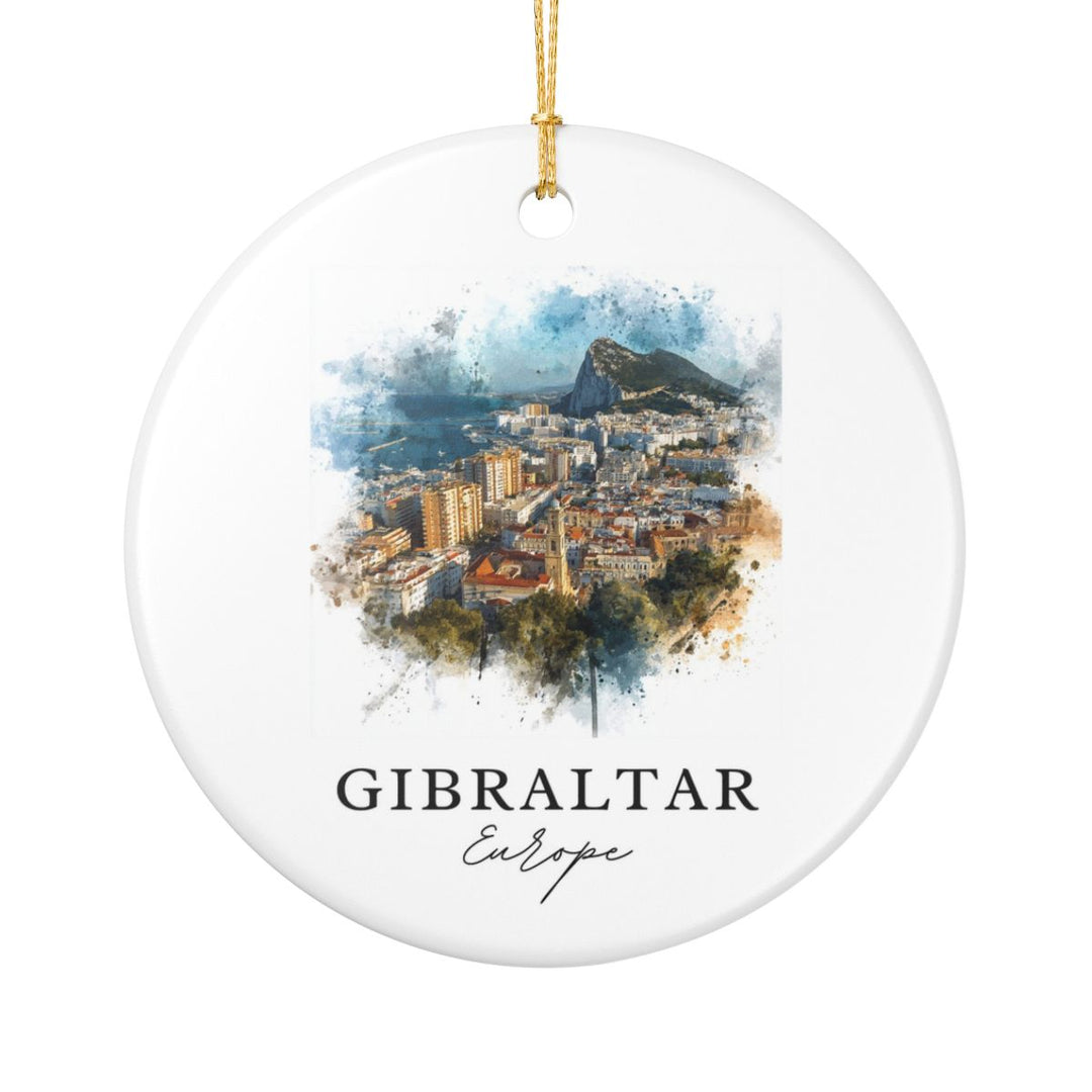 Gibraltar Ornament: Unique Gibraltar Souvenir, Gibraltar Xmas Decor, and Authentic Gibraltar Gift