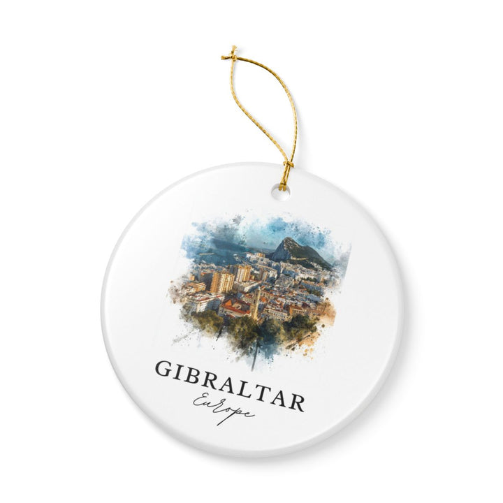 Gibraltar Ornament: Unique Gibraltar Souvenir, Gibraltar Xmas Decor, and Authentic Gibraltar Gift