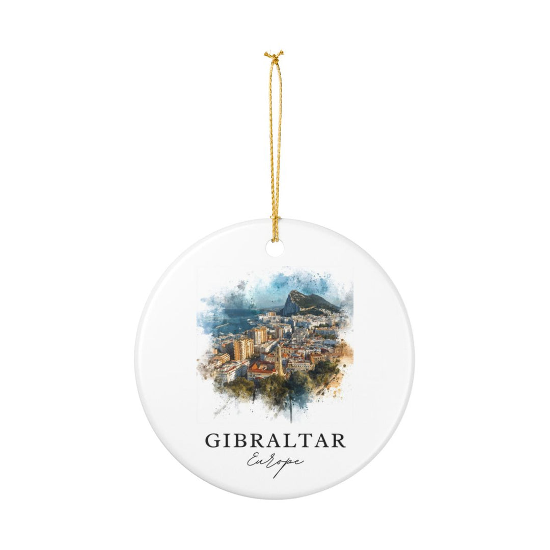 Gibraltar Ornament: Unique Gibraltar Souvenir, Gibraltar Xmas Decor, and Authentic Gibraltar Gift
