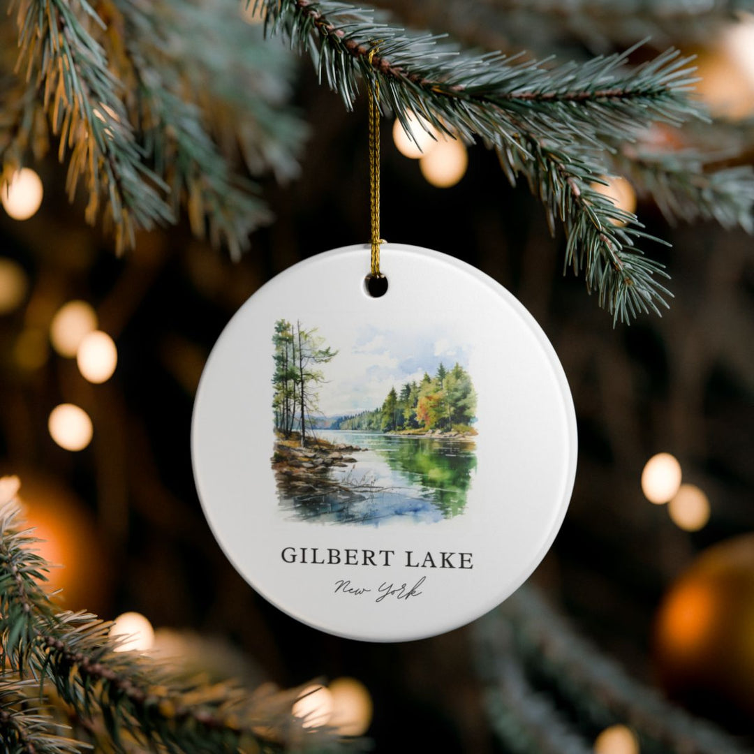 Gilbert Lake New York Ornament: Unique Gilbert Lake Souvenir, Gilbert Lake New York Xmas Decor, and Authentic Gilbert Lake Gift
