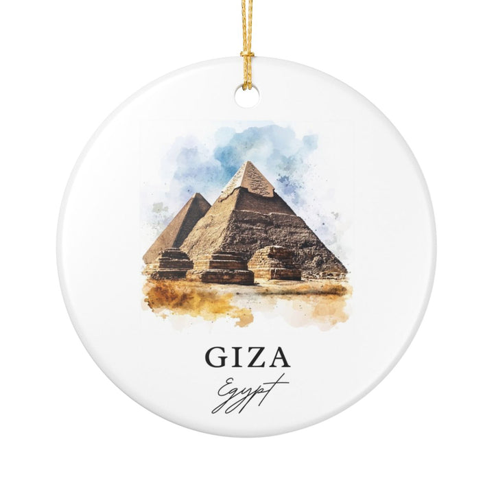 Giza Egypt Ornament: Unique Giza Souvenir, Giza Egypt Xmas Decor, and Authentic Giza Gift