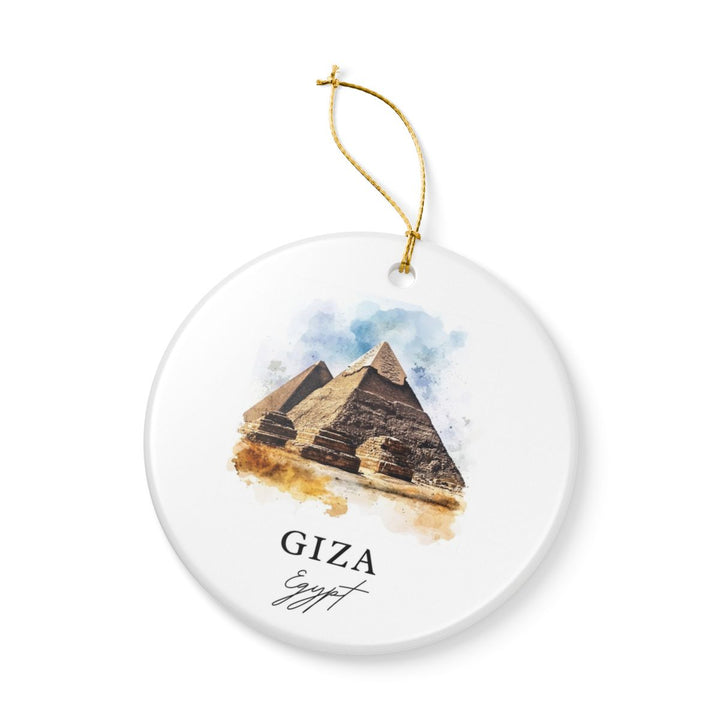 Giza Egypt Ornament: Unique Giza Souvenir, Giza Egypt Xmas Decor, and Authentic Giza Gift