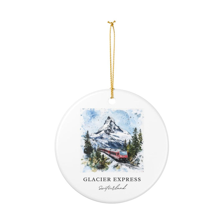 Glacier Express Switzerland Ornament: Unique Glacier Express Souvenir, Glacier Express Switzerland Xmas Decor, and Authentic Glacier Express Gift