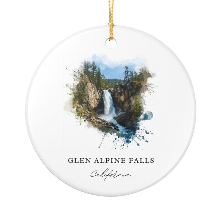 Glen Alpine Falls California USA Ornament: Unique Glen Alpine Falls Souvenir, Glen Alpine Falls California Xmas Decor, and Authentic Glen Alpine Falls Gift
