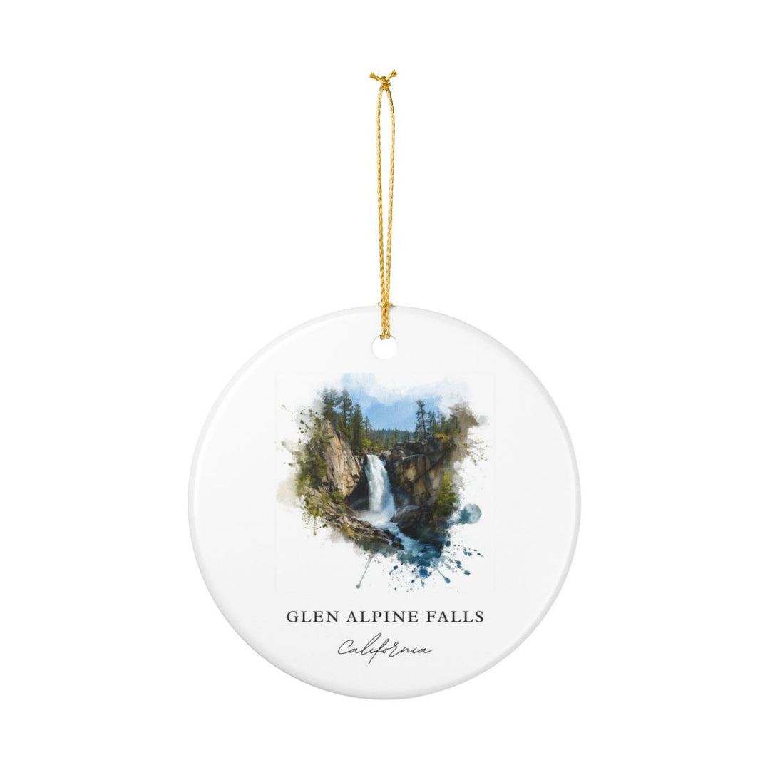 Glen Alpine Falls California USA Ornament: Unique Glen Alpine Falls Souvenir, Glen Alpine Falls California Xmas Decor, and Authentic Glen Alpine Falls Gift