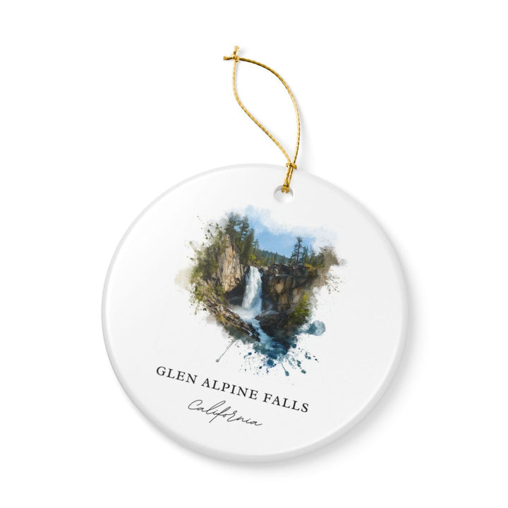 Glen Alpine Falls California USA Ornament: Unique Glen Alpine Falls Souvenir, Glen Alpine Falls California Xmas Decor, and Authentic Glen Alpine Falls Gift