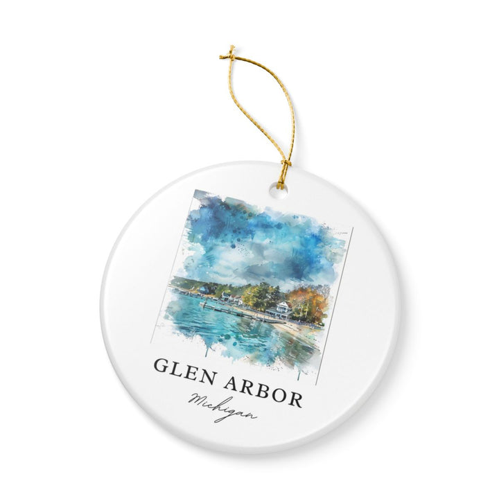 Glen Arbor Michigan Ornament: Unique Glen Arbor Michigan Souvenir, Glen Arbor Michigan Xmas Decor, and Authentic Glen Arbor Michigan Gift