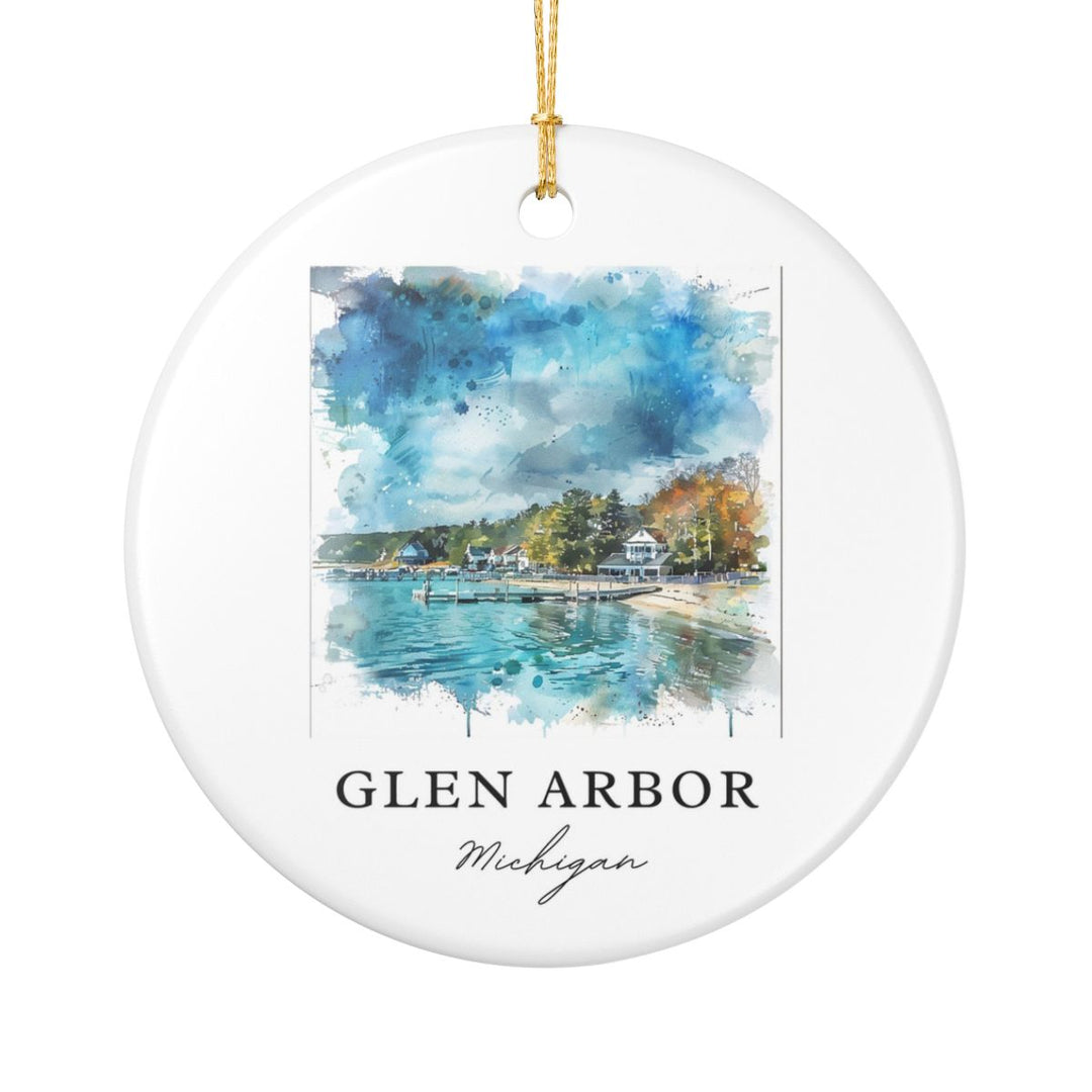Glen Arbor Michigan Ornament: Unique Glen Arbor Michigan Souvenir, Glen Arbor Michigan Xmas Decor, and Authentic Glen Arbor Michigan Gift