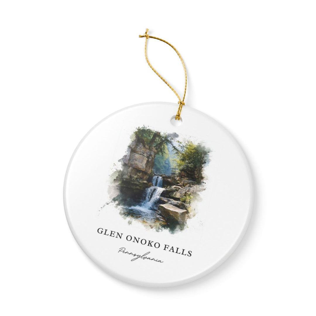 Glen Onoko Falls Pennsylvania United States Ornament: Unique Glen Onoko Falls Souvenir, Glen Onoko Falls Pennsylvania Xmas Decor, and Authentic Glen Onoko Falls Gift