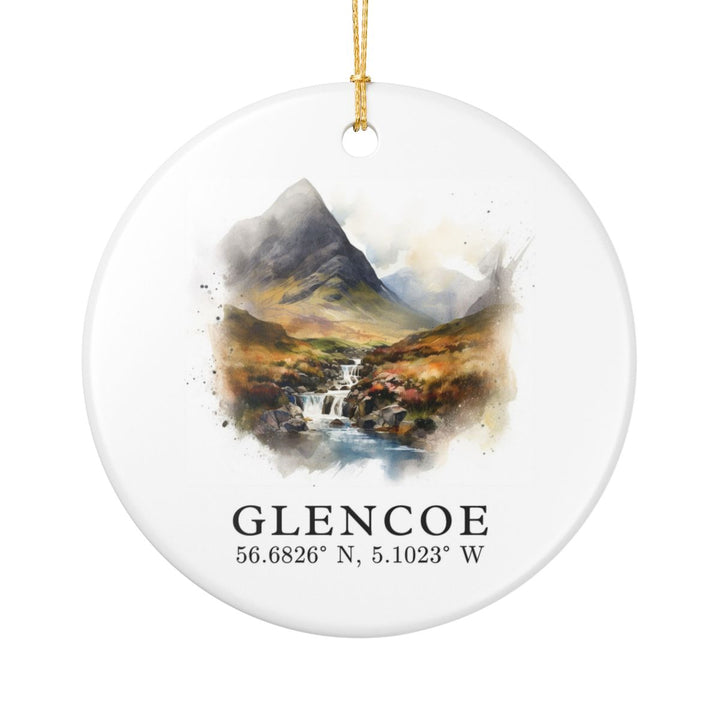 Glencoe Scotland Ornament: Unique Glencoe Souvenir, Glencoe Scotland Xmas Decor, and Authentic Glencoe Gift