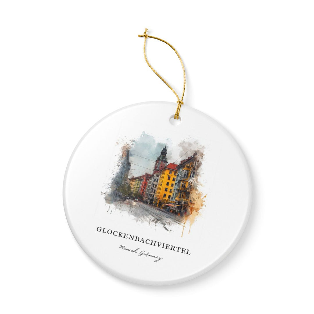 Glockenbachviertel Germany Ornament: Unique Glockenbachviertel Souvenir, Glockenbachviertel Germany Xmas Decor, and Authentic Glockenbachviertel Gift