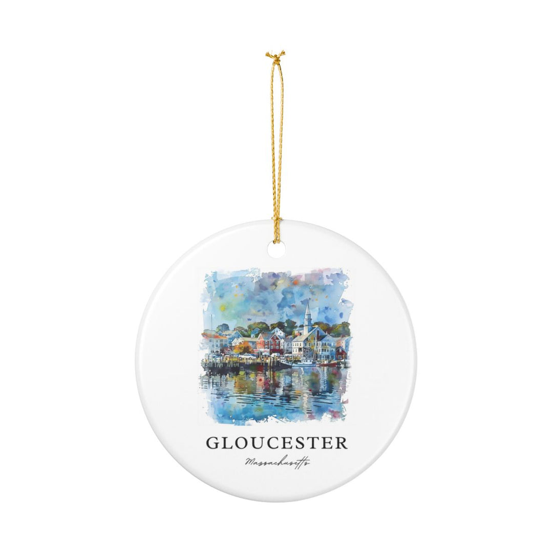 Gloucester Massachusetts USA Ornament: Unique Gloucester Souvenir, Gloucester Massachusetts Xmas Decor, and Authentic Gloucester Gift