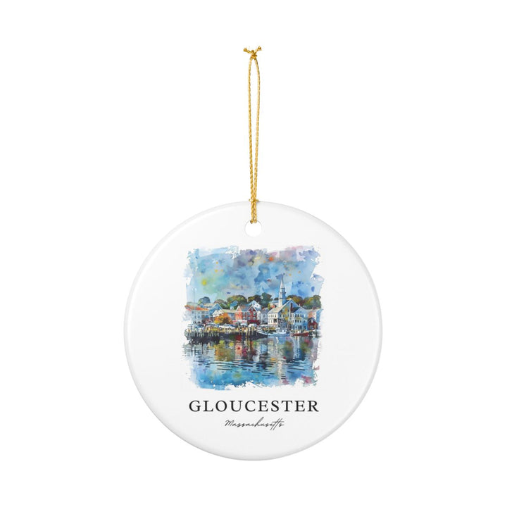 Gloucester Massachusetts USA Ornament: Unique Gloucester Souvenir, Gloucester Massachusetts Xmas Decor, and Authentic Gloucester Gift