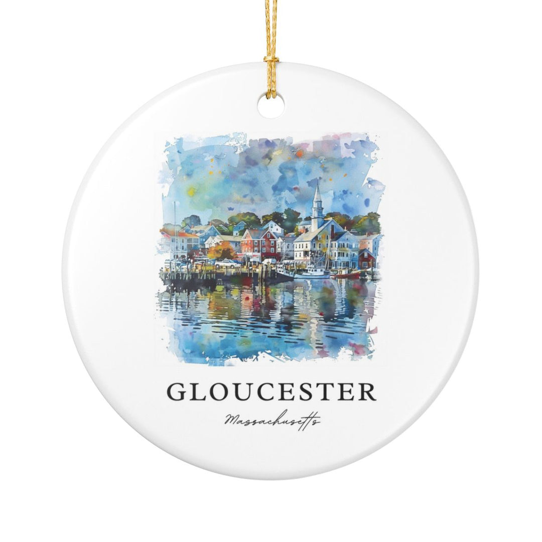 Gloucester Massachusetts USA Ornament: Unique Gloucester Souvenir, Gloucester Massachusetts Xmas Decor, and Authentic Gloucester Gift