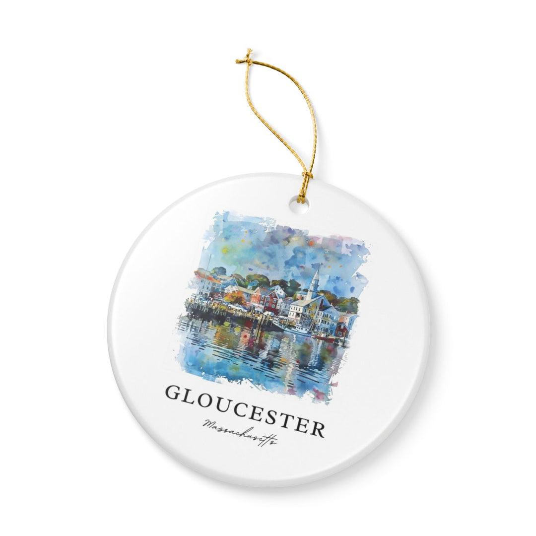 Gloucester Massachusetts USA Ornament: Unique Gloucester Souvenir, Gloucester Massachusetts Xmas Decor, and Authentic Gloucester Gift