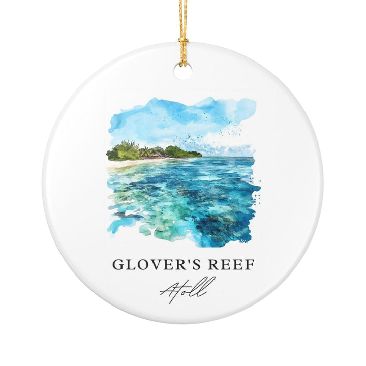 Glovers Reef Belize Ornament: Unique Glovers Reef Belize Souvenir, Glovers Reef Belize Xmas Decor, and Authentic Glovers Reef Belize Gift