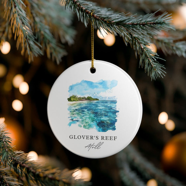 Glovers Reef Belize Ornament: Unique Glovers Reef Belize Souvenir, Glovers Reef Belize Xmas Decor, and Authentic Glovers Reef Belize Gift