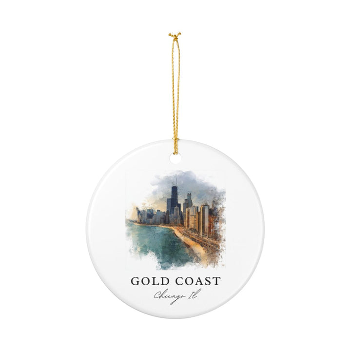 Gold Coast Chicago Ornament: Unique Gold Coast Chicago Souvenir, Gold Coast Chicago Xmas Decor, and Authentic Gold Coast Chicago Gift