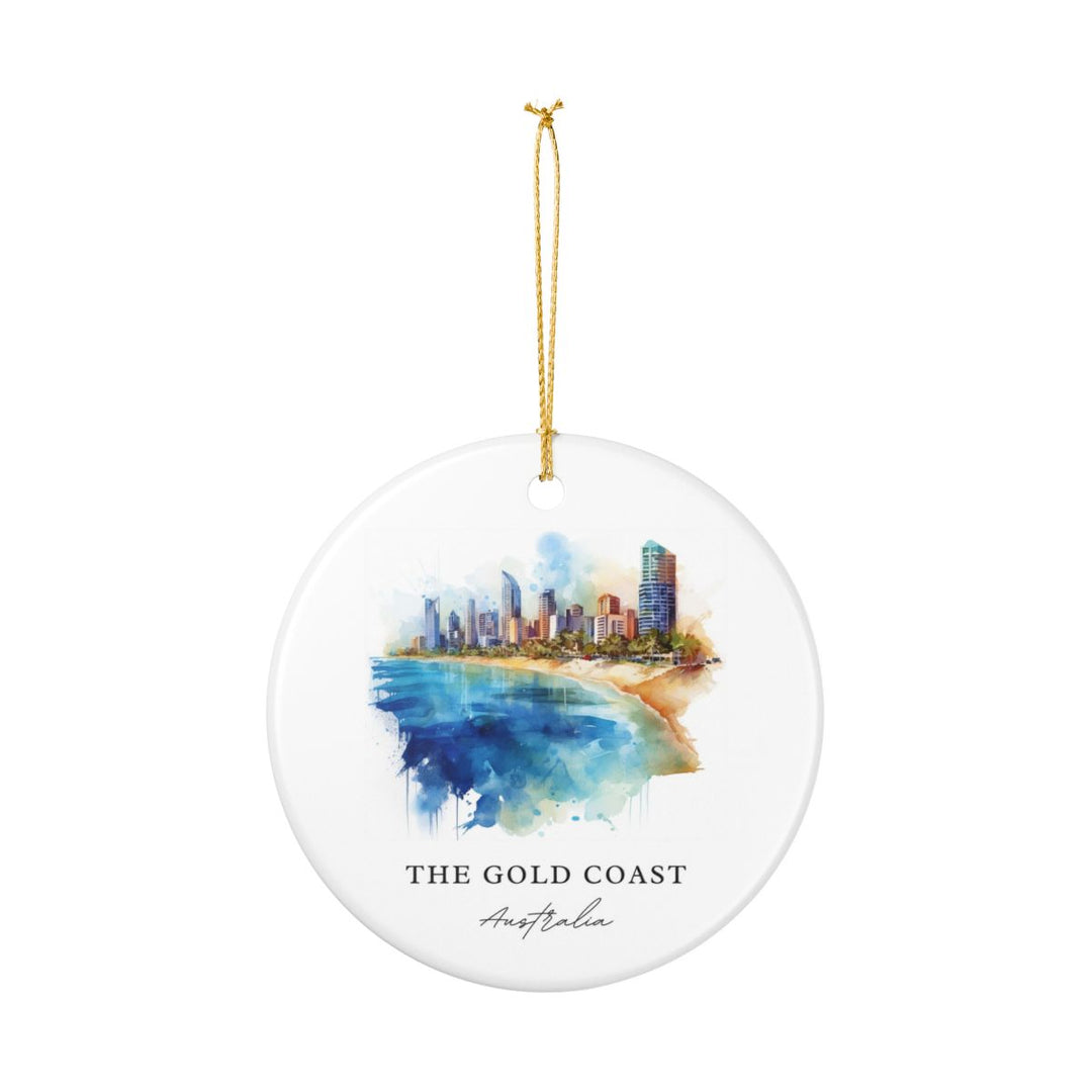 Gold Coast Australia Ornament: Unique Gold Coast Souvenir, Gold Coast Australia Xmas Decor, and Authentic Gold Coast Gift