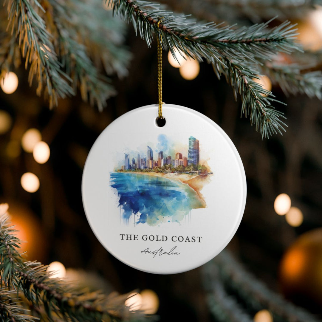 Gold Coast Australia Ornament: Unique Gold Coast Souvenir, Gold Coast Australia Xmas Decor, and Authentic Gold Coast Gift