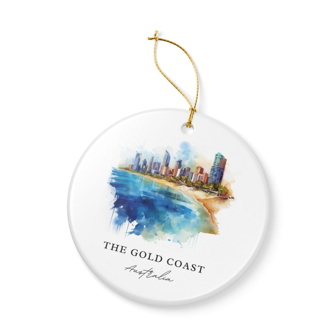 Gold Coast Australia Ornament: Unique Gold Coast Souvenir, Gold Coast Australia Xmas Decor, and Authentic Gold Coast Gift