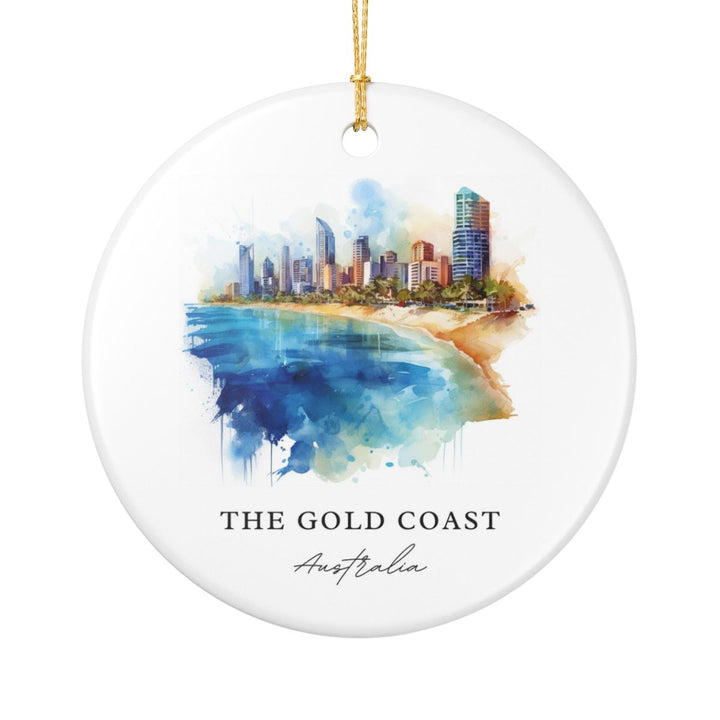 Gold Coast Australia Ornament: Unique Gold Coast Souvenir, Gold Coast Australia Xmas Decor, and Authentic Gold Coast Gift