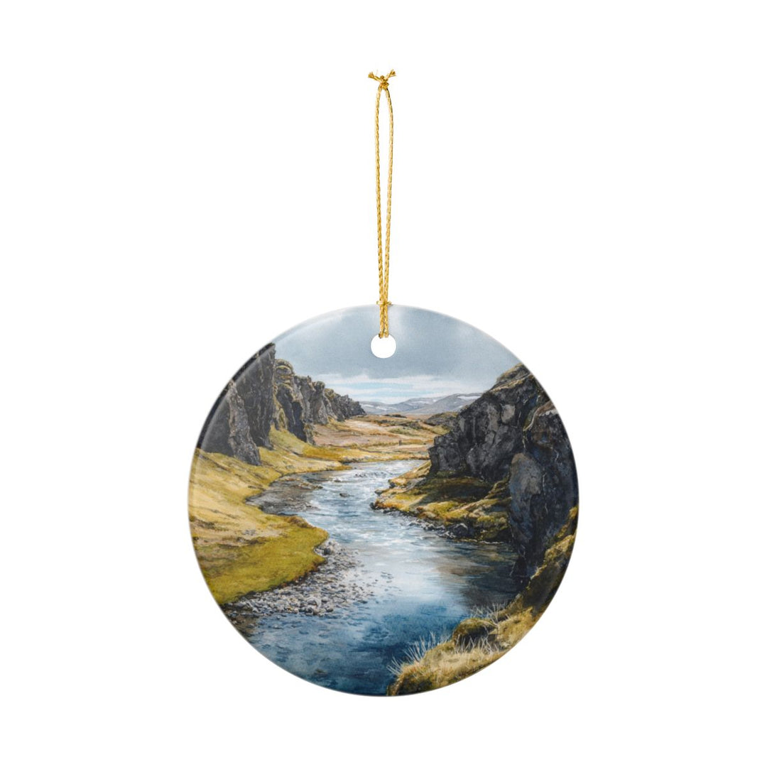 Golden Circle Iceland Ornament: Unique Golden Circle Souvenir, Golden Circle Iceland Xmas Decor, and Authentic Golden Circle Gift