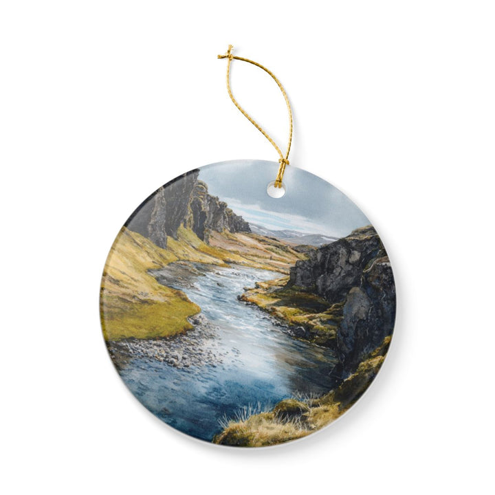 Golden Circle Iceland Ornament: Unique Golden Circle Souvenir, Golden Circle Iceland Xmas Decor, and Authentic Golden Circle Gift