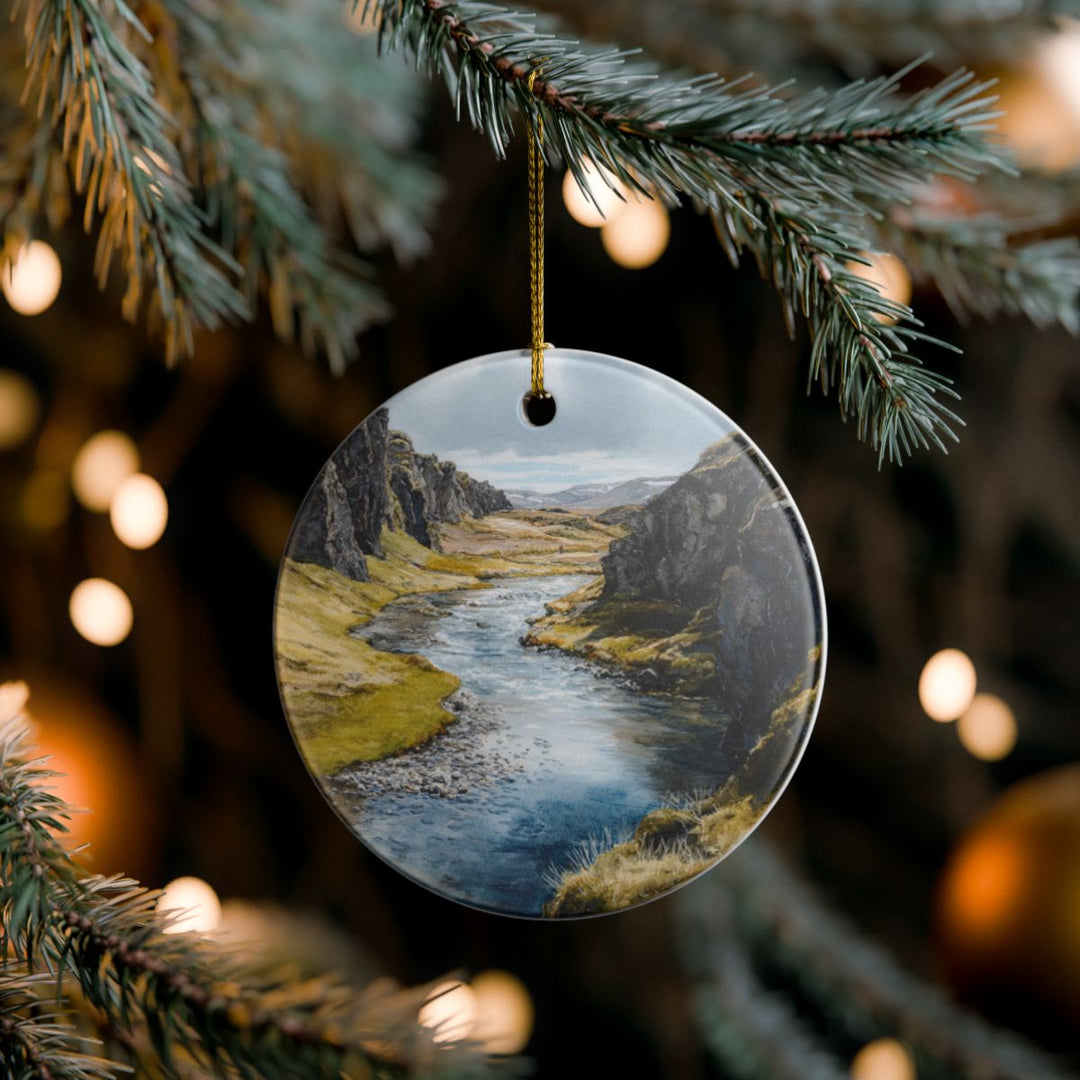 Golden Circle Iceland Ornament: Unique Golden Circle Souvenir, Golden Circle Iceland Xmas Decor, and Authentic Golden Circle Gift