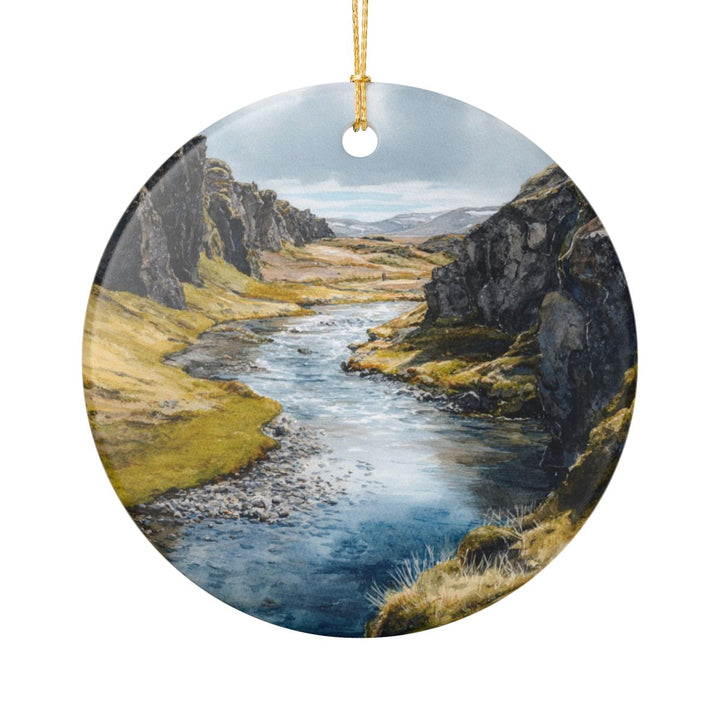 Golden Circle Iceland Ornament: Unique Golden Circle Souvenir, Golden Circle Iceland Xmas Decor, and Authentic Golden Circle Gift