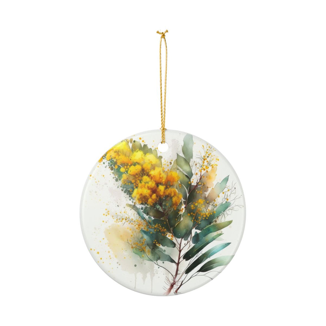 Golden Wattle Australia Ornament: Unique Golden Wattle Souvenir, Golden Wattle Australia Xmas Decor, and Authentic Golden Wattle Gift