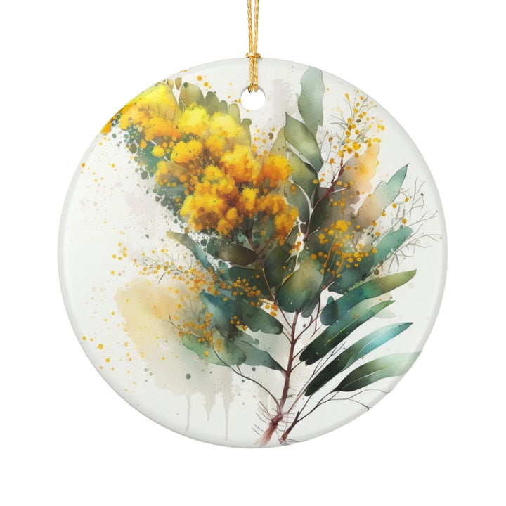 Golden Wattle Australia Ornament: Unique Golden Wattle Souvenir, Golden Wattle Australia Xmas Decor, and Authentic Golden Wattle Gift