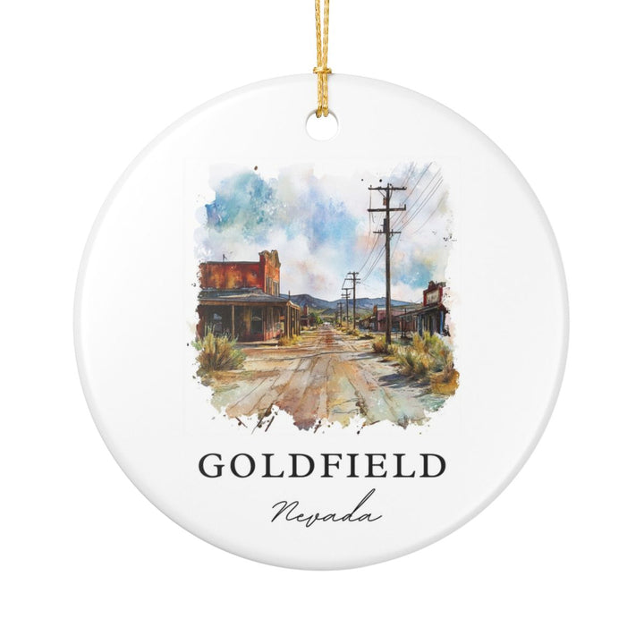 Goldfield Nevada USA Ornament: Unique Goldfield Souvenir, Goldfield Nevada Xmas Decor, and Authentic Goldfield Gift
