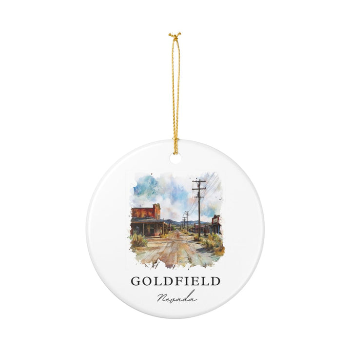 Goldfield Nevada USA Ornament: Unique Goldfield Souvenir, Goldfield Nevada Xmas Decor, and Authentic Goldfield Gift
