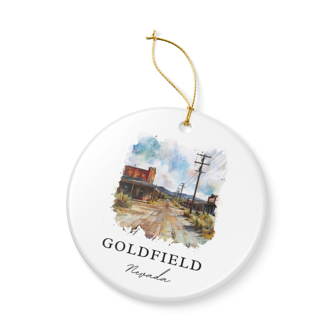 Goldfield Nevada USA Ornament: Unique Goldfield Souvenir, Goldfield Nevada Xmas Decor, and Authentic Goldfield Gift