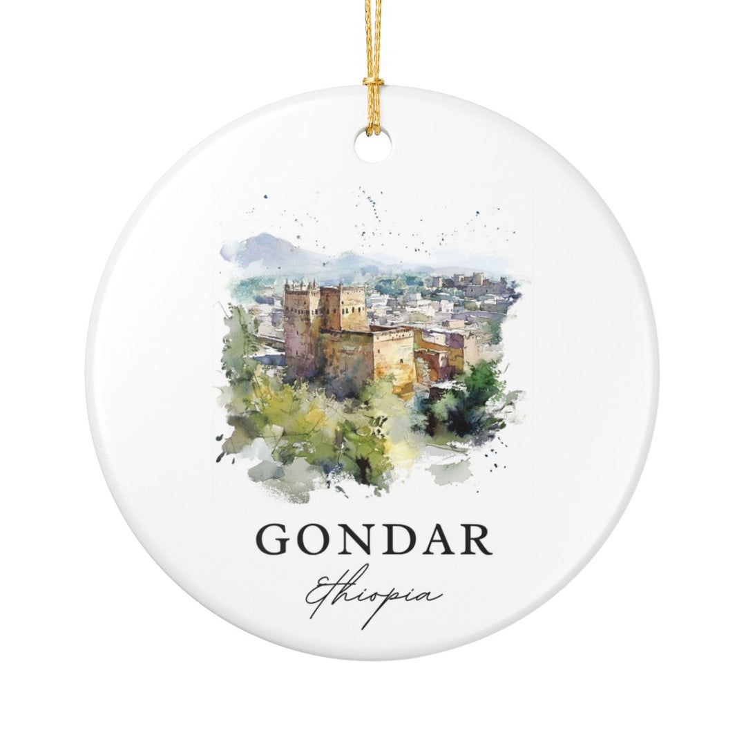 Gonder Ethiopia Ornament: Unique Gonder Souvenir, Gonder Ethiopia Xmas Decor, and Authentic Gonder Gift