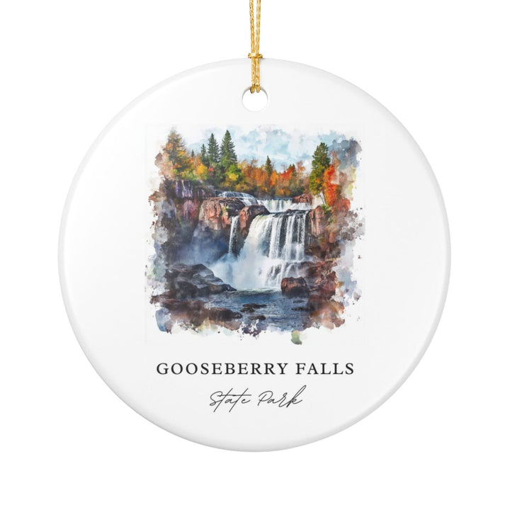 Gooseberry Falls State Park Minnesota Ornament: Unique Gooseberry Falls State Park Souvenir, Gooseberry Falls State Park Minnesota Xmas Decor, and Authentic Gooseberry Falls State Park Gift