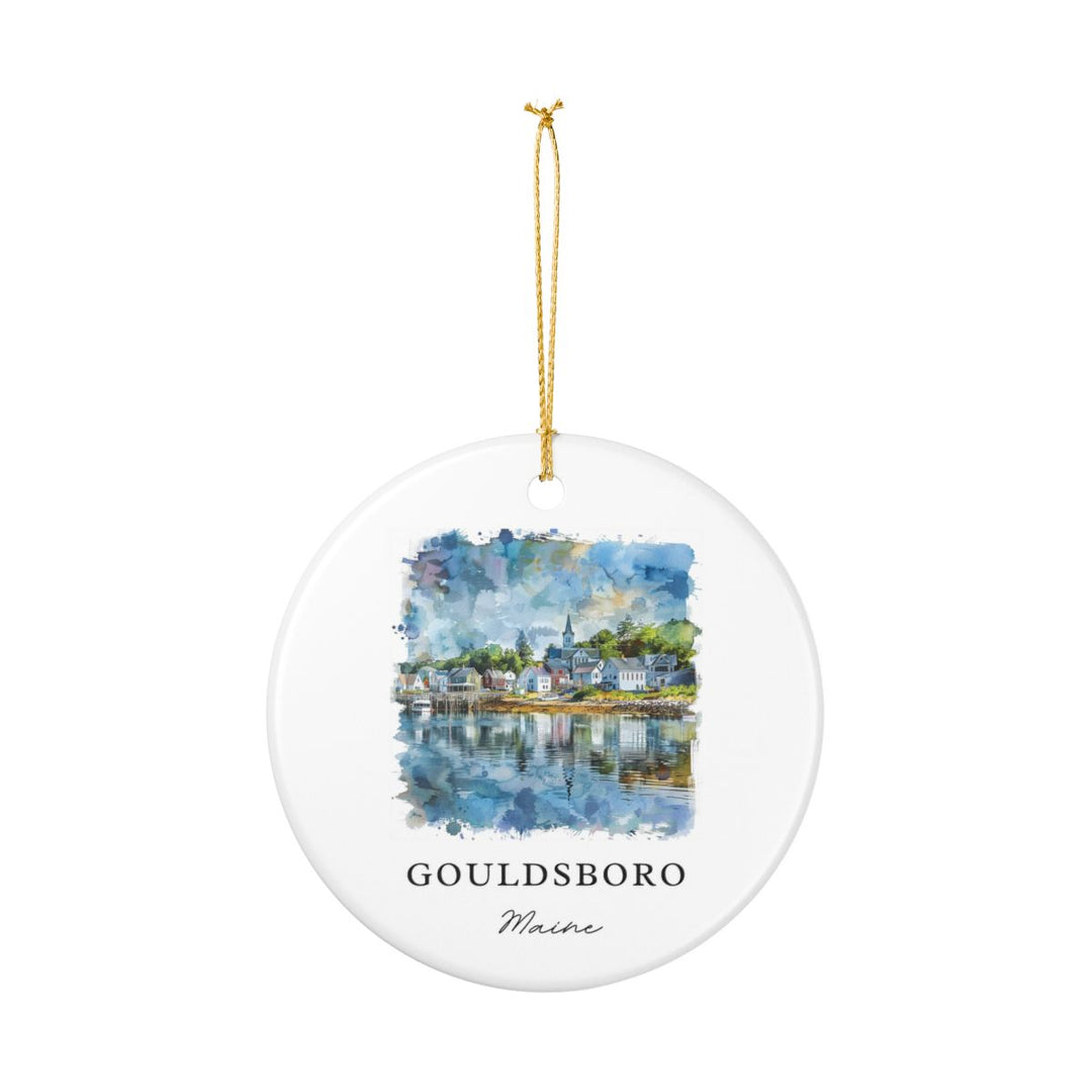 Gouldsboro ME Maine Ornament: Unique Gouldsboro ME Souvenir, Gouldsboro ME Maine Xmas Decor, and Authentic Gouldsboro ME Gift