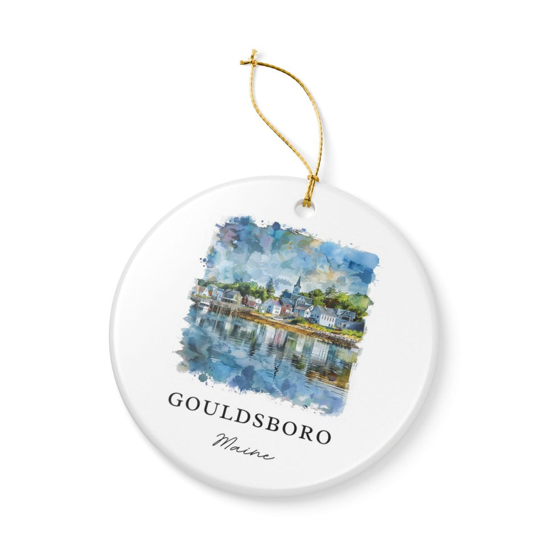 Gouldsboro ME Maine Ornament: Unique Gouldsboro ME Souvenir, Gouldsboro ME Maine Xmas Decor, and Authentic Gouldsboro ME Gift