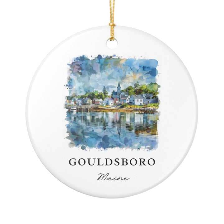Gouldsboro ME Maine Ornament: Unique Gouldsboro ME Souvenir, Gouldsboro ME Maine Xmas Decor, and Authentic Gouldsboro ME Gift